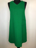 1960s Style Wool A-Line Mod Dress - Size UK 12