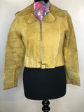 10  vintage  Urban Village Vintage  urban village  Suede Jacket  Suede  Rounded collar  mens  long sleeves  long sleeve  Jacket  front pockets  collared  collar  button  Antilopen  60s  1960s