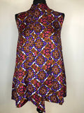 womens  vintage  top  sleeveless  retro  pussy bow  print top  Pink  multi  MOD  high neck  floral print  ethnic print  ethnic  dress  Clive Rodney  brown  Blue  60s  6  1960s