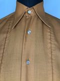 vintage  urban village  Terracotta  Shirt  Schiesser  Mens Shirts  mens  long sleeves  Long sleeved top  long sleeve  dagger collar  button  70s  1970s