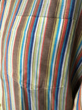 vintage  Urban Village Vintage  urban village  Stripes  stripe shirt  Shirt  Printed T-Shirt  printed shirt  printed  print  multicoloured  multi  Mens Shirts  mens  long sleeves  Long sleeved top  long sleeve  L  dagger collar  button  brown  70s  1970s