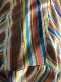vintage  Urban Village Vintage  urban village  Stripes  stripe shirt  Shirt  Printed T-Shirt  printed shirt  printed  print  multicoloured  multi  Mens Shirts  mens  long sleeves  Long sleeved top  long sleeve  L  dagger collar  button  brown  70s  1970s