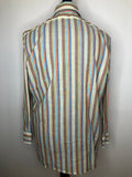 vintage  Urban Village Vintage  urban village  Stripes  stripe shirt  Shirt  Printed T-Shirt  printed shirt  printed  print  multicoloured  multi  Mens Shirts  mens  long sleeves  Long sleeved top  long sleeve  L  dagger collar  button  brown  70s  1970s