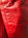 womens jacket  womens coat  womens  waist belt  vintage  Urban Village Vintage  urban village  soft leather  retro  red  pockets  leather stitch  Leather Jacket  Leather Coat  Leather  Jacket  dagger collar  coat  button down  button  brown leather  big collar  8  70s  70  1970s