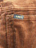womens  W24 L32  W24  vintage  Urban Village Vintage  urban village  trousers  retro  pockets  petite  mens trousers  Lee  L32  jeans  jean  flares  flared trousers  flared  Cotton  corduroy  corded  cord  brown  bootcut  70s  70  6  1970s