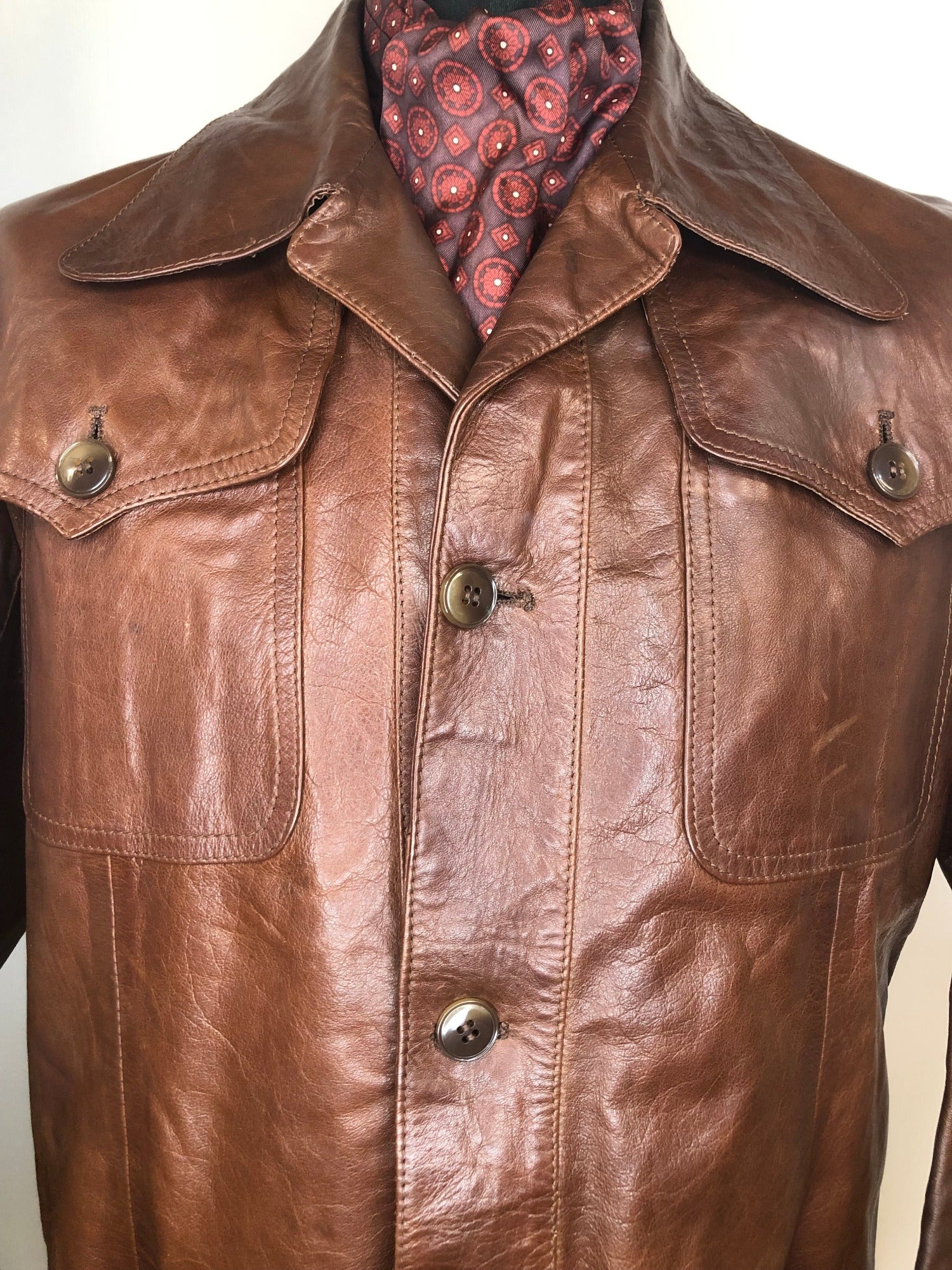 Brown Big Leather Coat Faux Leather Big And Tall Brown Leather