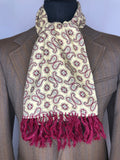 vintage  Urban Village Vintage  urban village  tootal  scooter  scarves  scarf  retro  red  Paisley Print  paisley  mod  mens  made in england  fringing  fringed  fringe  cream  accessory  accessories  60s  1960s