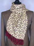 vintage  Urban Village Vintage  urban village  tootal  scooter  scarves  scarf  retro  red  Paisley Print  paisley  mod  mens  made in england  fringing  fringed  fringe  cream  accessory  accessories  60s  1960s