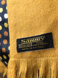 yellow  vintage  Urban Village Vintage  urban village  scooter  scarves  scarf  Sammy  retro  polka dot print  Polka Dot  one size  mustard  mod scarf  MOD  mens  made in britain  lambswool  fringing  fringed  fringe  black  accessories  60s  1960s