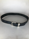 XS  western wear  western  vintage  Urban Village Vintage  S  metal buckle  mens  levis strauss  levis  leather etching  leather belt  festival  casual  buckle  branded  Black Leather  black  belt