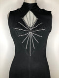 womens  vintage  Urban Village Vintage  studio 54  playsuit  party  palazzo pants  palazzo  onsie  jumpsuit  glamorous  glam  flares  flared trousers  flared  evening wear  evening  disco jumpsuit  diamante embellishment  cut out detail  cocktail  black  all in one  70s  1970s  10