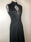 womens  vintage  Urban Village Vintage  studio 54  playsuit  party  palazzo pants  palazzo  onsie  jumpsuit  glamorous  glam  flares  flared trousers  flared  evening wear  evening  disco jumpsuit  diamante embellishment  cut out detail  cocktail  black  all in one  70s  1970s  10