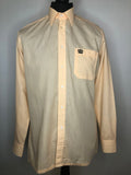 Vintage 1970s Long Sleeved Shirt in Peach - Size L