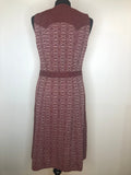 vintage  urban village. womens  through  purple  pockets  midi  maroon  long sleeve  front  dress  clothing  button  70s  1970s  10