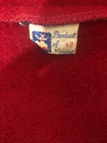 womens jacket  womens coat  womens  virgin wool  vintage  Urban Village Vintage  urban village  red  Norwegian jacket  norwegian  Jacket  festival  embroidered trim  coat  button  60s  1960s  14