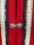 womens jacket  womens coat  womens  virgin wool  vintage  Urban Village Vintage  urban village  red  Norwegian jacket  norwegian  Jacket  festival  embroidered trim  coat  button  60s  1960s  14