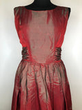 womens  vintage  valentines  urban village  two tone  tie back waist  ruched waist  round neck  rockabilly  red  pleat skirt  pleat front  party dress  party  floral dress  fitted waist  evening wear  dress  date night  Christmas  50s  1950s  10