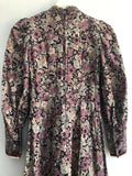 womens  vintage  victoriana  Victorian style  Victorian  velvet trim  Urban Village Vintage  urban village  retro  purple  maxi dress  long sleeves  long sleeve  long dress  hippie  high neck  floral dress  dress  crochet trim  collar  boho  balloon sleeves  balloon sleeve  70s  70  4  1970s