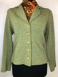 Vintage 1950s Blazer Jacket in Green - Size UK 12