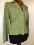 womens  vintage  Urban Village Vintage  urban village  retro  Newquay knitting Co  long sleeve  Jacket  Green  five button  button down  button  blazer jacket  Blazer  50s  50  1950s  12