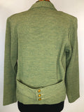 womens  vintage  Urban Village Vintage  urban village  retro  Newquay knitting Co  long sleeve  Jacket  Green  five button  button down  button  blazer jacket  Blazer  50s  50  1950s  12