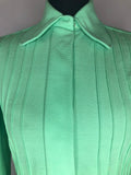 womens  vintage  Urban Village Vintage  press stud fastening  MOD  mini dress  long sleeves  Green  dress  Beagle collar  beagle  balloon sleeves  balloon sleeve  60s  60  1960s  1960  12