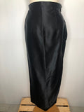 womens  vintage  Urban Village Vintage  urban village  Skirts  skirt  silk feel  S K Shafalan  high waisted  fitted  Black  70s  4  1970s