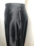 womens  vintage  Urban Village Vintage  urban village  Skirts  skirt  silk feel  S K Shafalan  high waisted  fitted  Black  70s  4  1970s