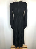 womens  vintage  Urban Village Vintage  urban village  summer dress  Paisley Print  maxi dress  long dress  lace insert  dress  black  balloon sleeves  balloon sleeve  70s  70  6  1970s