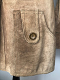 womens  waist belt  vintage  Urban Village Vintage  urban village  Suede Jacket  Suede  Rounded collar  pockets  MOD  long sleeve  Jacket  collar  coat  button down  big collar  Belted waist  belted jacket  belted  belt  60s  1960s  10