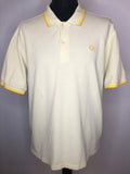Fred Perry Two Button Polo Top in Lemon - Size XXL