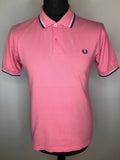 Classic Fred Perry Polo Shirt in Pink - Size M