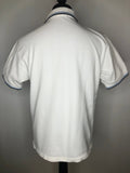 white  top  T-Shirt  polo top  polo  MOD  mens  L  Fred Perry  cotton pique  blue stripes