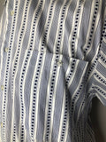 white  vintage  urban village  top  summer of love  Stripes  striped  stripe  short sleeved shirt  short sleeved  short sleeve  Shirt  press stud fastening  press stud  mens  L  collar  chest pockets  Blue  70s  1970s