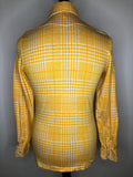 Yellow  vintage  Urban Village Vintage  urban village  The mans shop  summer shirt  summer  slim fit  slim  Shirt  S  retro  patterned  pattern  party  MOD  Mens Shirts  mens  long sleeve  harrods  Dogtooth check  dagger collar  collar  button  70s  1970s