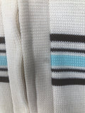 womens shirt  womens  white  vintage  Urban Village Vintage  urban village  summer blouse  stripes  Short sleeve  Shirt  multi  dagger collar  collared  collar  blouse  70s  1970s  12