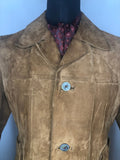 vintage  Urban Village Vintage  urban village  Suede Jacket  Suede  pockets  mens  long sleeves  long sleeve  Jacket  Hepworth  front pockets  collared  collar  button  brown  60s  1960s