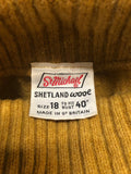 yellow  womens  vintage  Urban Village Vintage  urban village  St Michael  Shetland Wool  roll neck  retro  mustard  MOD  Gold stripe  gold linnig  elasticated  70s  70  1970s  14