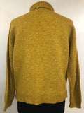 yellow  womens  vintage  Urban Village Vintage  urban village  St Michael  Shetland Wool  roll neck  retro  mustard  MOD  Gold stripe  gold linnig  elasticated  70s  70  1970s  14