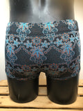 W30  vintage  Urban Village Vintage  Tweka  Swimwear  swim shorts  swim short  shorts  S  retro  mens  ethnic print  blue  70s  70  1970s