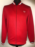 Fred Perry Reissues Track Top in Red - Size S