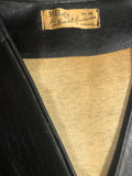 S  vintage  vest  Urban Village Vintage  tunic  top  short sleeved shirt  mens  Melda  lace up  faux leather  Brown  50s  1950s