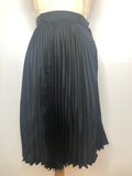 1950s Pleated Fitzroy Full Skirt in Black - Size UK 6