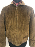 1970s Corduroy Bomber Jacket in Brown by Grais - Size L