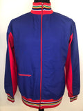 vintage  training  Tracksuit Top  Tracksuit  track  top  sweater  retro  red  polo  mod  mens  logo  L  jumpr  Jacket  cycling top  cycling  Blue
