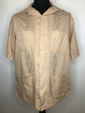 1970s Embroidered Short Sleeve Mexican Shirt by Yucaleca - Size XL