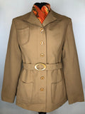 1970s Belted Jacket by Elgee of London - Size UK 10