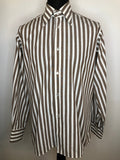 1970s Striped Shirt by Van Heusen  - Size L
