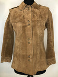 womens  vintage  Urban Village Vintage  suede shirt  Suede  shirt  safari  Jacket  brown  70s  1970s  10