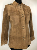 womens  vintage  Urban Village Vintage  suede shirt  Suede  shirt  safari  Jacket  brown  70s  1970s  10